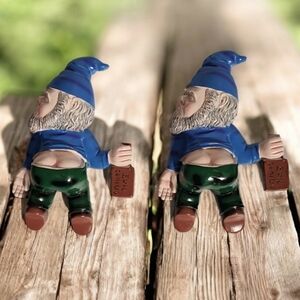 2) Drunk Gnome Lawn Ornaments